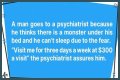 A Man Goes to a Psychiatrist Because He Thinks There's a Monster under His Bed